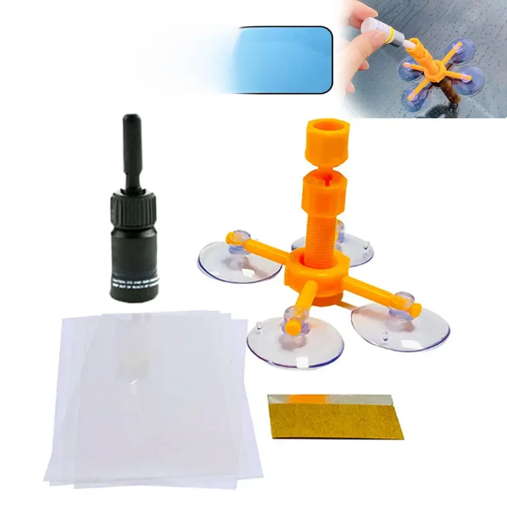 Windshield Repair Kit Quick Fix Car Cracked Glass Repair Glue Windscreen Resin Sealer DIY Auto Window Screen Crack Restoration