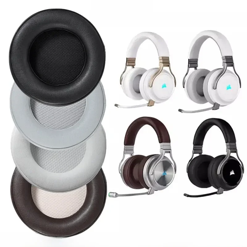 Zamienne Earpads dla CORSAIR wirtuoz RGB bezprzewodowy SE zestaw słuchawkowy słuchawki skórzany case słuchawki douszne — zdjęcie produktu 7