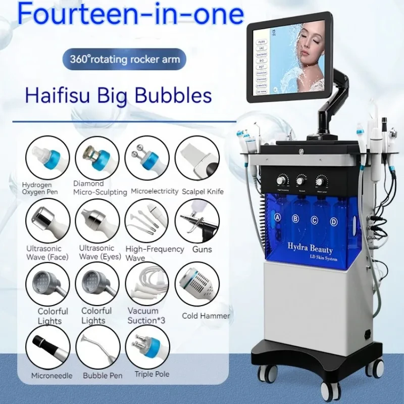 

Newest 14 in 1 women's beauty instrument bubble oxygenation scrub facial care beauty machine new upgrade