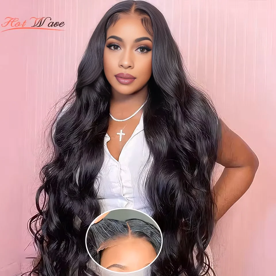 7x5 HD Lace Front Body Wave Glueless Wig Human Hair Wear and Go Pre Plucked Pre Cut 180 Density Natural Look Wigs for Women Begi