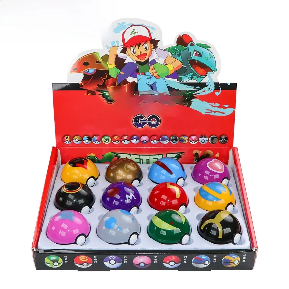12Pcs Pokemon Figur Pokeball Spielzeug Pikachu Charmander Anime Figur Kawaii Puppe Pokeball Sammeln Zubehör Kinder Geburtstag Geschenke
