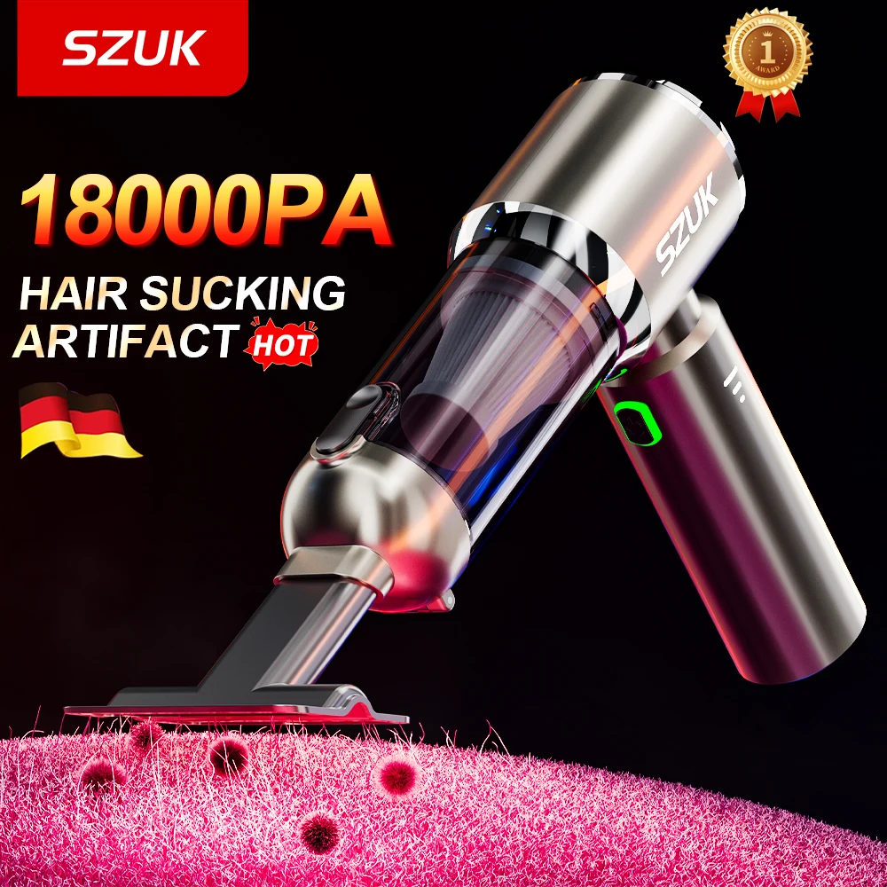 

Портативный автомобильный пылесос SZUK 18000Pa: Мощный беспроводной ручной мини-пылесос с сильным всасыванием для автомобиля
