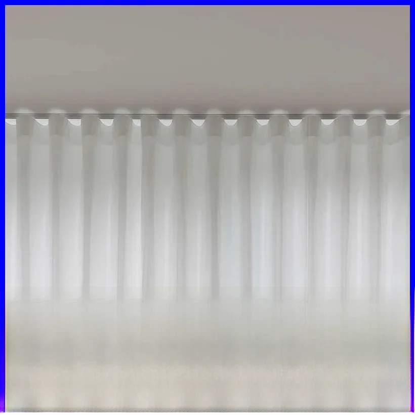 S Fold Wavy Curtains Super Soft Snow Pure White Window Tulle Wave Curtains for Living Room Big Chiffon Sheer Voile Bedroom — zdjęcie 2