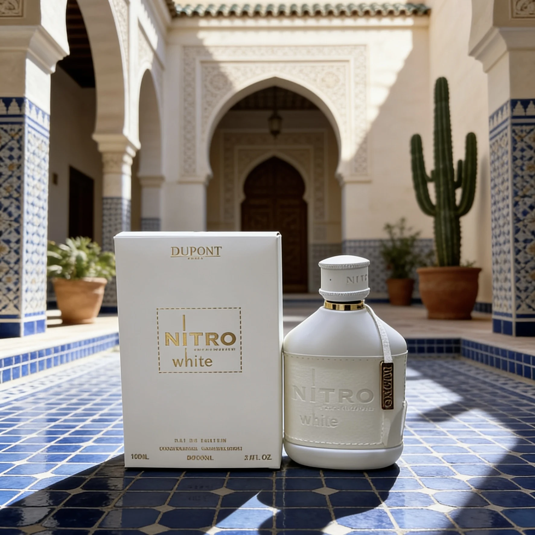 Nitro White Men's Perfume 3.4oz / 100ml - Long-Lasting Fresh Citrus, Fruity Woody Floral Scent with Masculine Fragrance