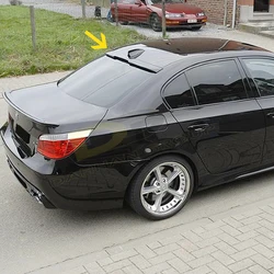 B.M.W 5 Series E60 2003 - 2010 Rear Roof Spoiler Wing Extension Painted Piano Gloss Black High Quality ABS Plastic E60 M5 Kit