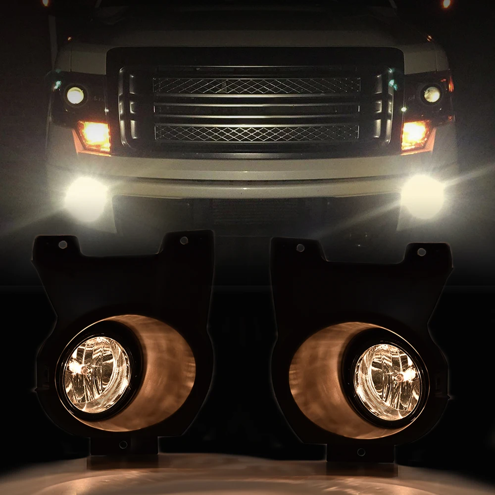 

Fit for 2011-2014 Ford F-150 Bumper Fog Lights Driving Lamps W/Switch/Bracket/Bulbs