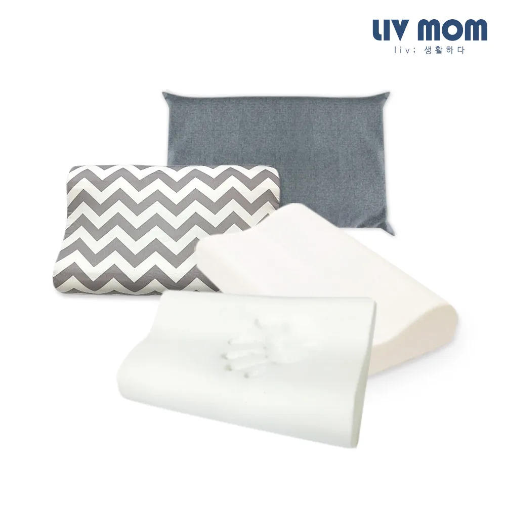 Livmom [1 + 1/2 pieces total] Livmom high density memory foam pillow + Cover random/Korea memory foam pillow