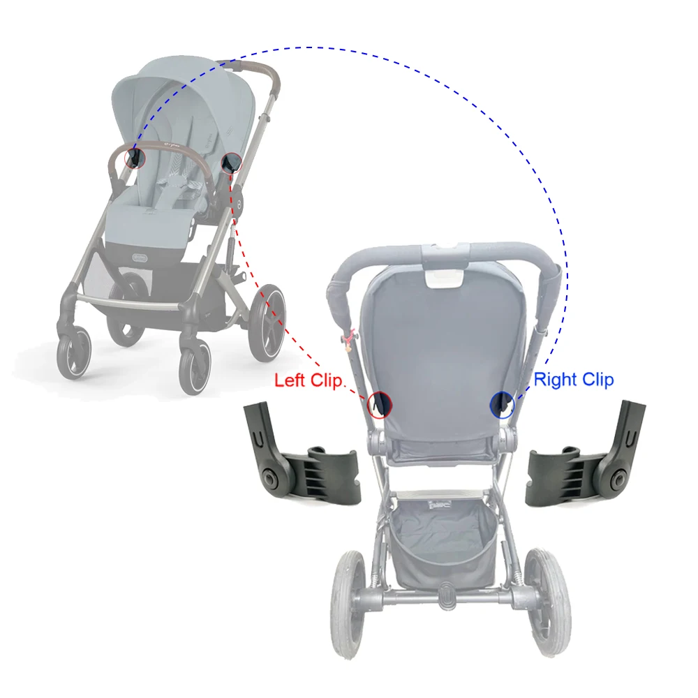 Stroller Sun Canopy Clip For Cybex Balios S Lux Buggy Roof Bar Clamp Sun Shade Support Rod Hook Buckle Replace Baby Accessories
