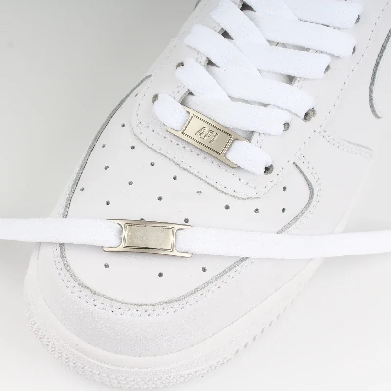 1 ensemble AF1 boucle + lacets Sneaker chaussures lacets chaussures accessoires Original AF1 blanc noir plat lacet décorations de chaussures