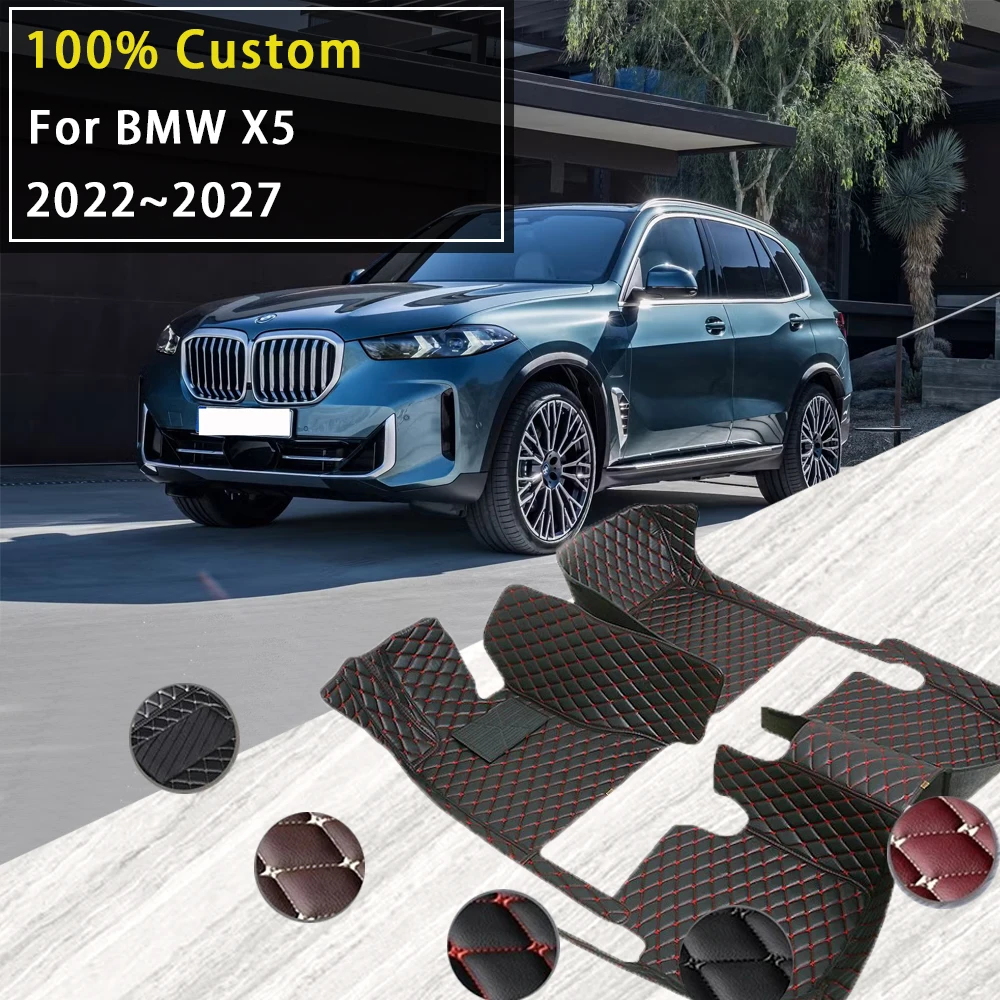 

Car Floor Mats For BMW X5 2022 2023 2024 2025 2026 2027 Waterproof Pads Leather Foot Carpets Floor Covers Auto Accessories