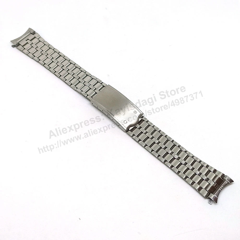 Fits/For Seiko 5 wristwatches - 18mm Stainless Steel - Metal Vintage Nos Watch Bracelet Strap Band