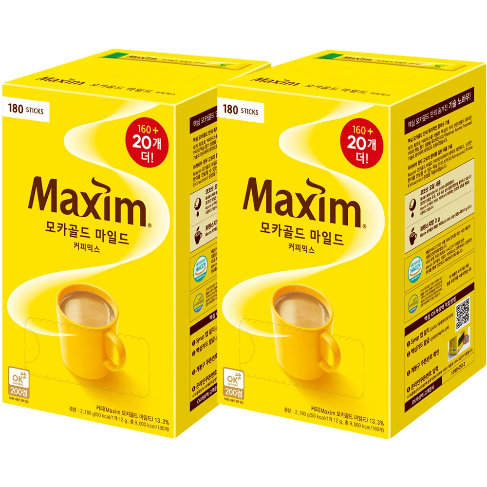 맥심 모카골드 커피믹스 180T x 2개 총 360T