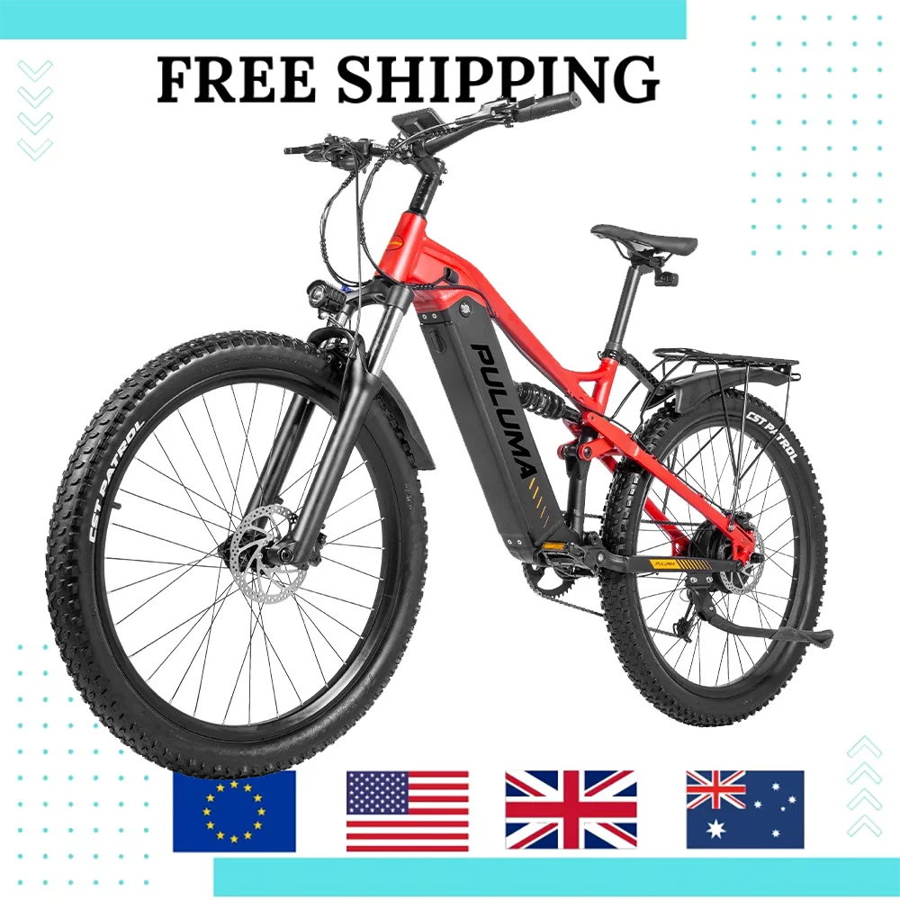 

Front and Rear Dual Motor Electric Bike 26 Inch Off road Fat Tyres Disc Oil Brake F26