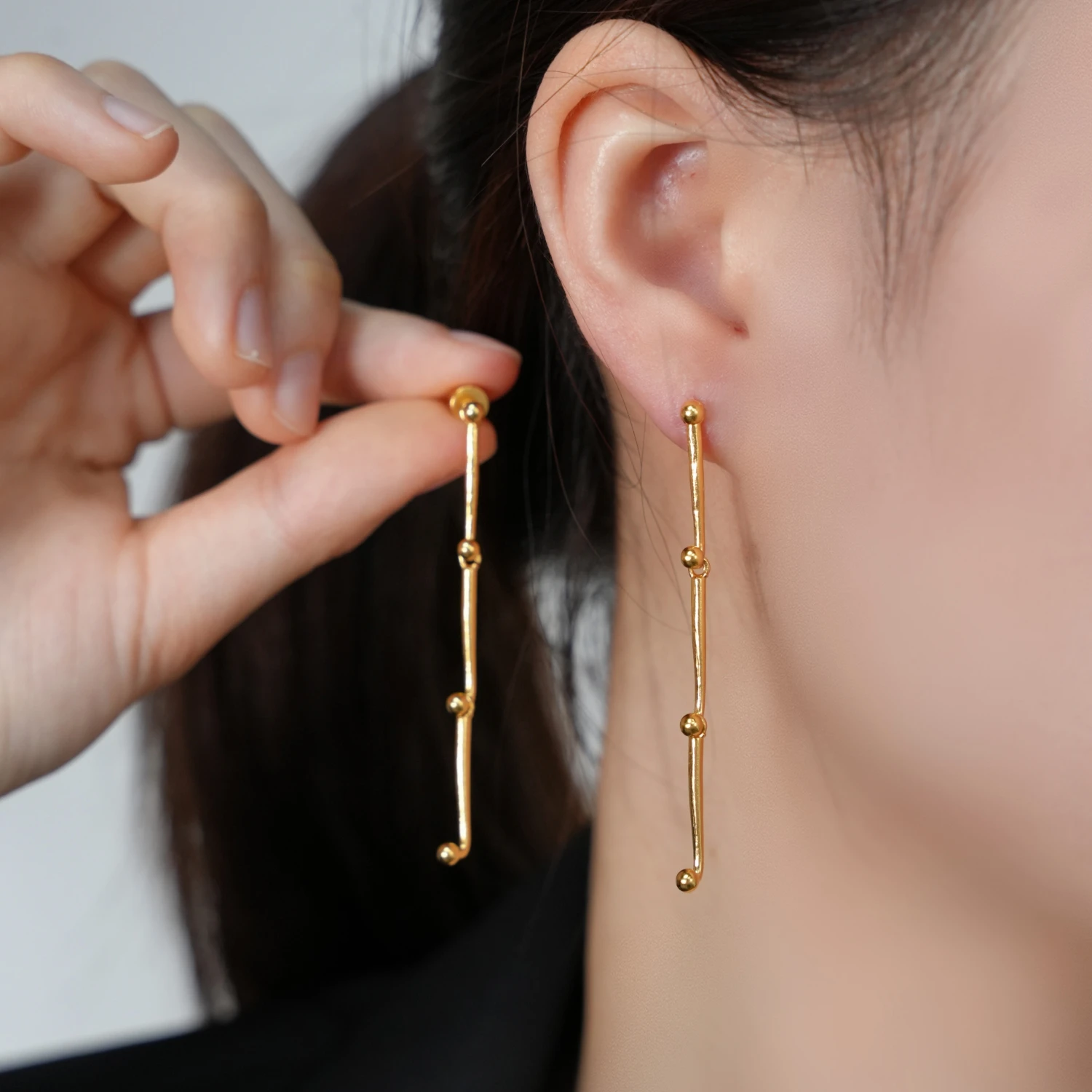 YAJUNIEL 24K Gold Plated Constellation Drop Earrings for Women Hypoallergenic Minimalist Dangle Earrings Jewelry Gifts