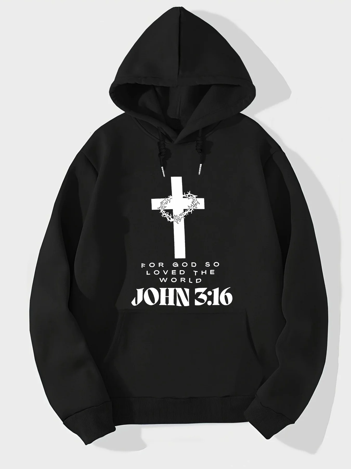 

Men'S Hooded Sweatshirt Hoodie Religious Bible Verse Design Hoodie for Everyday Christian Apparel Drawstring Hood