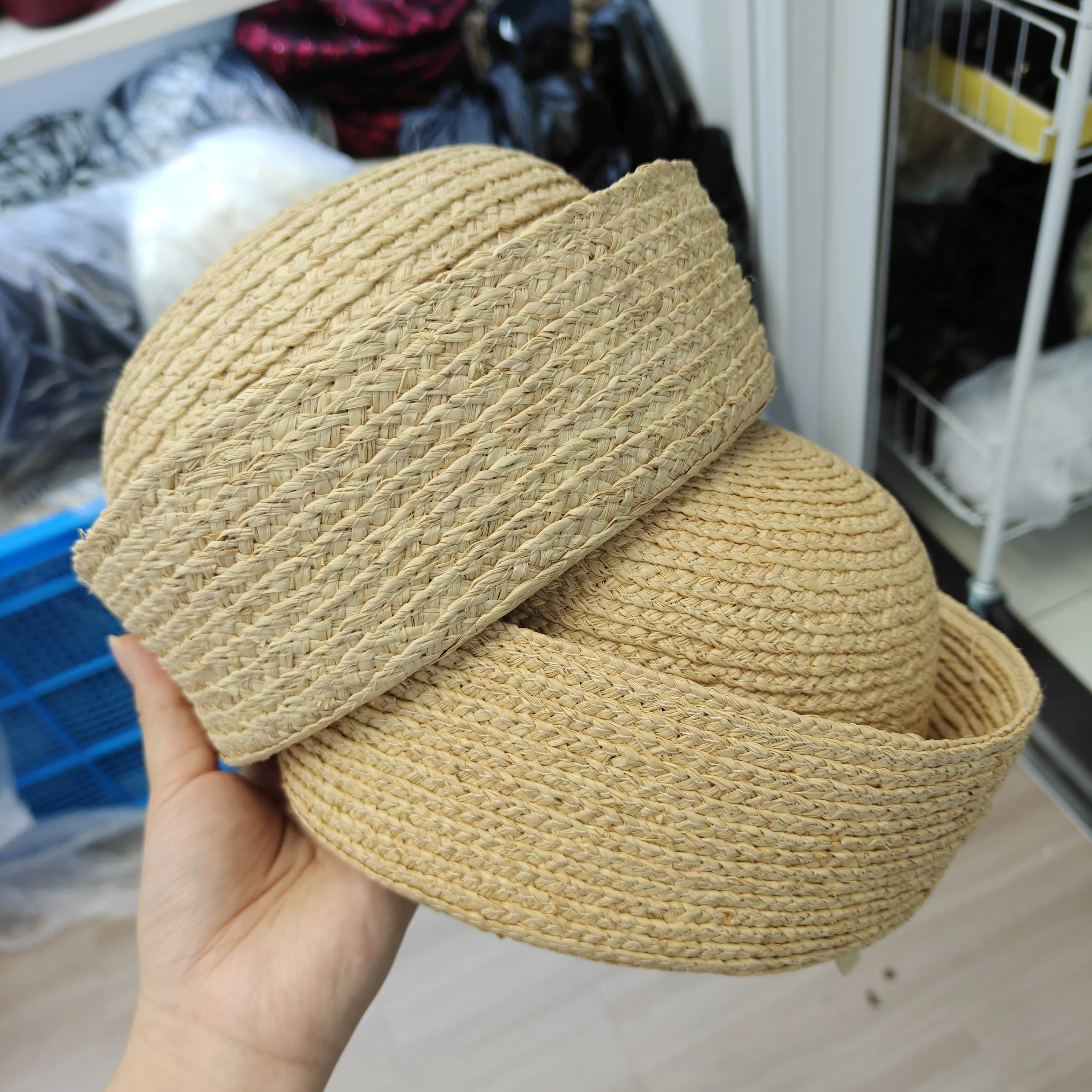 Nature Straw Pill Box Hat women hat raffia Vintage Artist Hat Hand Woven Vintage Church Hat Parties beach caps 6epeT MopauKa view 5
