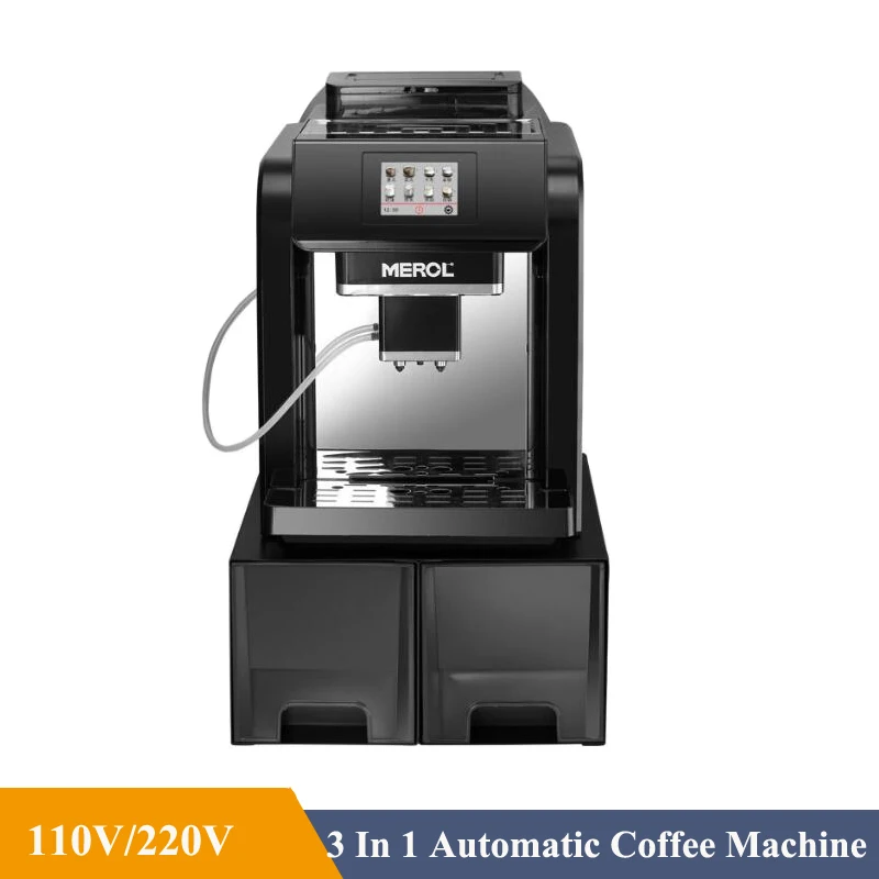 

New Version Automatic Water Supply 220V/110V Coffee Machine Fully Automatic Steam Milk Frother with Grinder Espresso Latte Maker