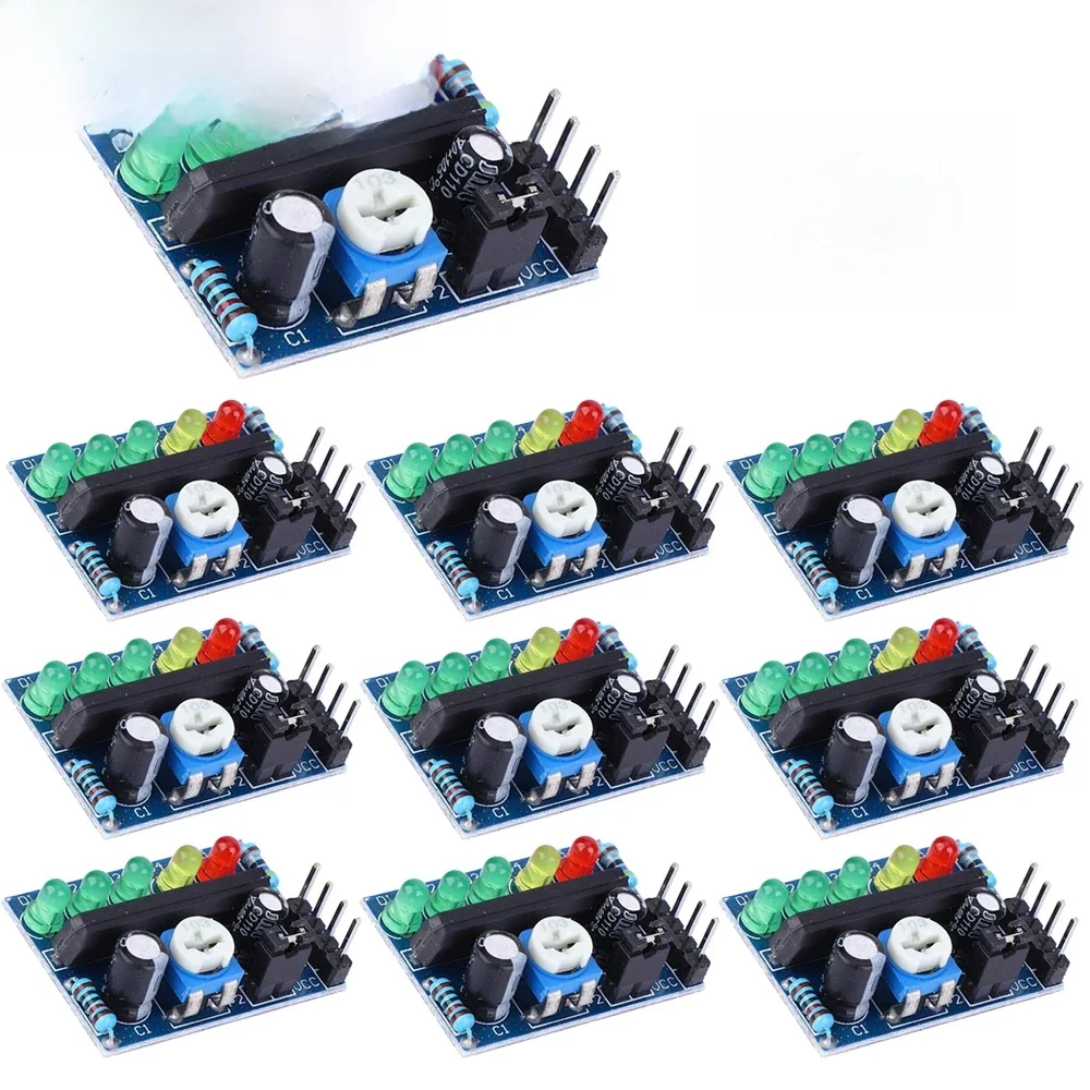 DC 3.5V-16V KA2284 Power Audio wskaźnik poziomu napięcia wskaźnik pojemności baterii czerwona zielona dioda LED dla woltomierza miernik VU głośności — zdjęcie 2