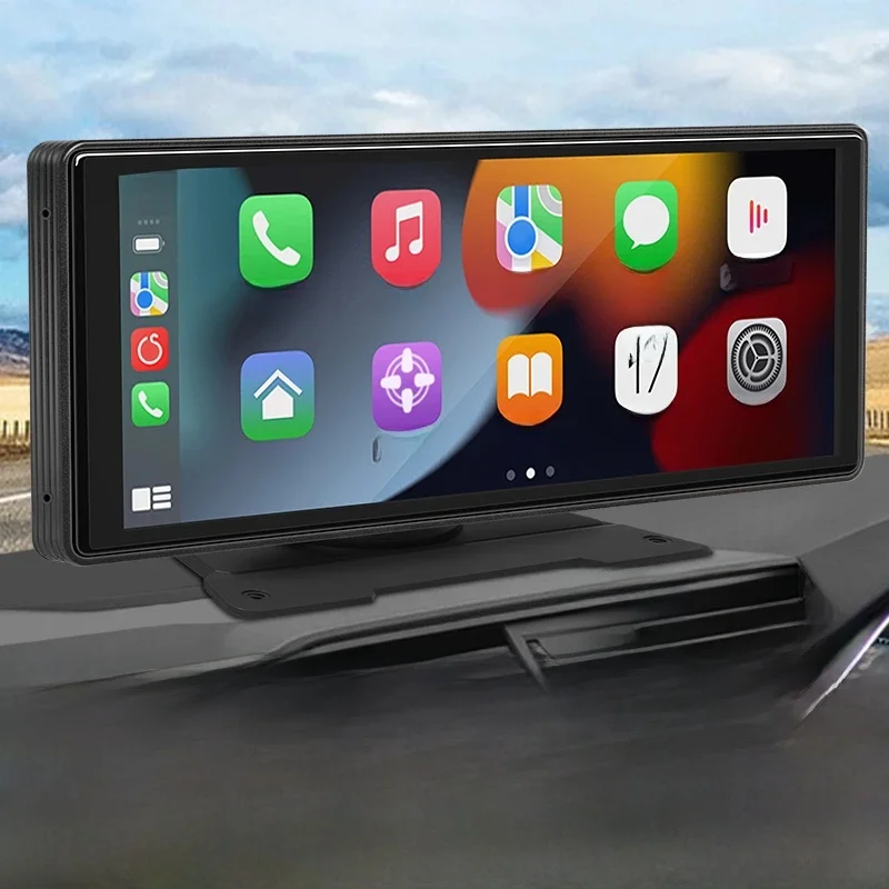 10,26-calowe lusterko samochodowe Radio Multimedialny odtwarzacz wideo Uniwersalny bezprzewodowy ekran Carplay Android Auto z Bluetooth AUX USB — zdjęcie 2