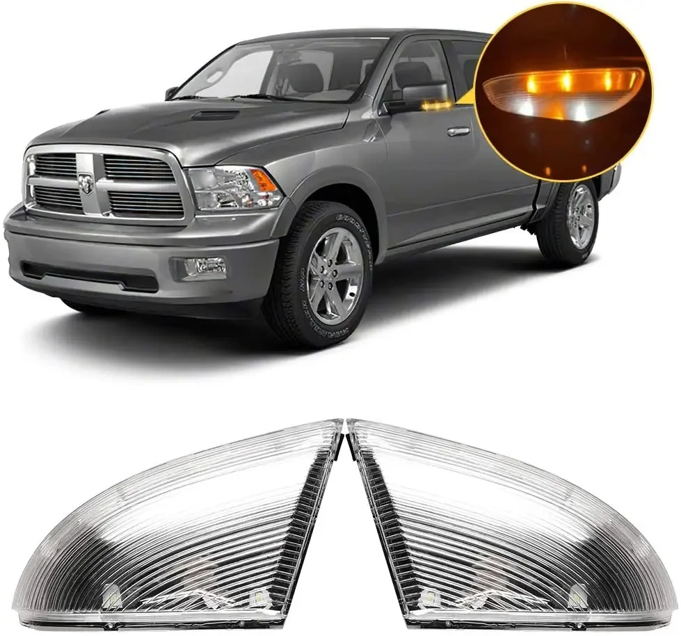 Zestaw LED-owych kierunkowskazów w lusterkach, podświetlenia narożników i lamp bocznych do Dodge Ram 1500 2500, roczniki 2010-2018 — 2