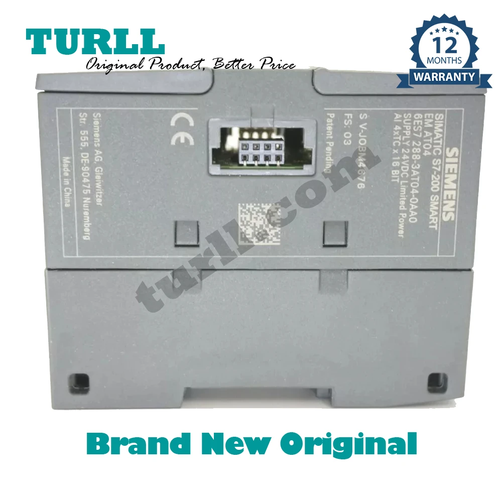 6ES7288-3AT04-0AA0 6ES72883AT040AA0 SIMATIC S7-200 SMART, Analog input SM AI04, 4 AI Original Brand New SIEMENS