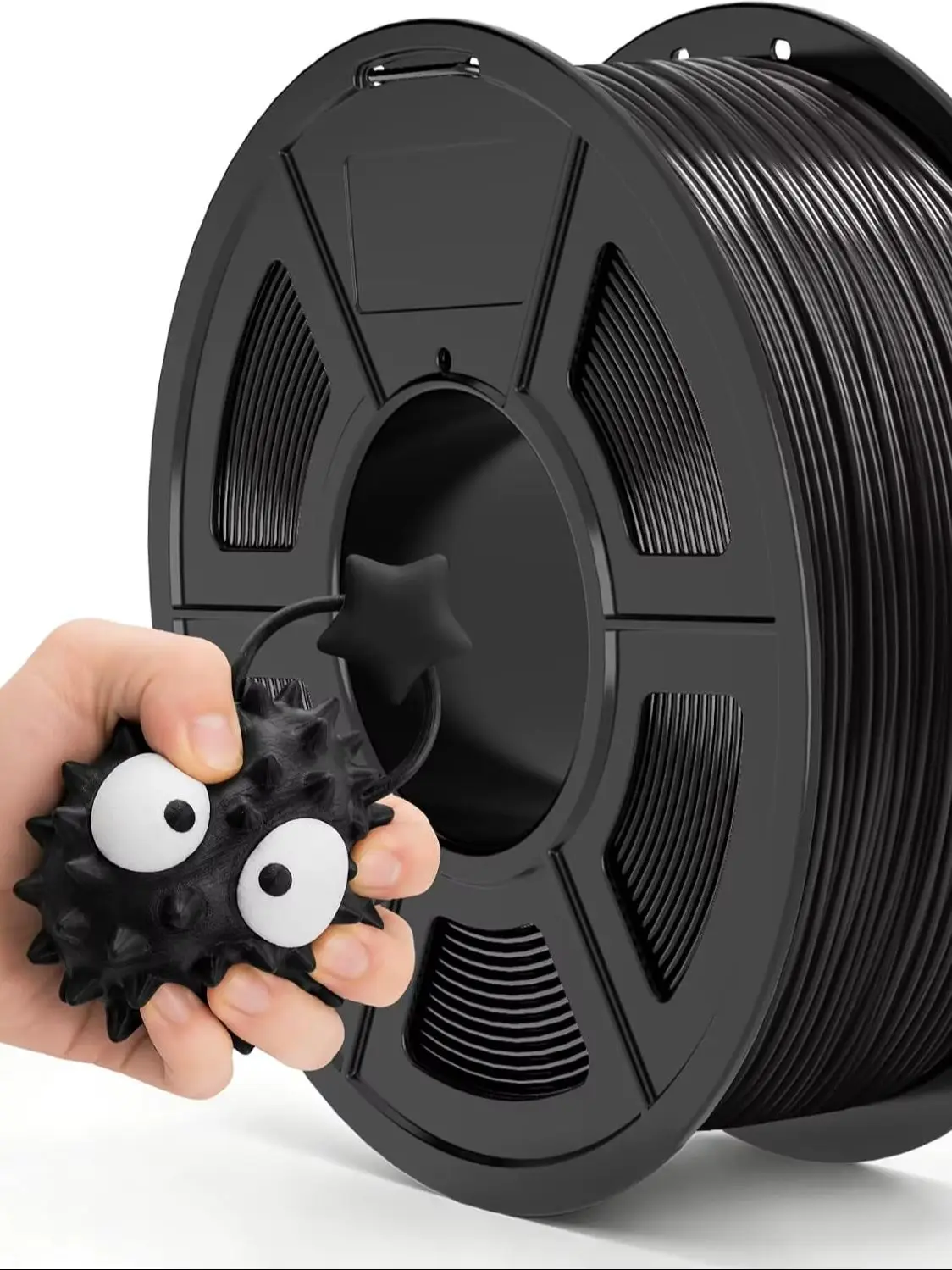 Schwarzes TPU-Filament, 1,75 mm, flexibles 3D-Drucker-Filament mit einer Shore-Härte von 95A, hoher Elastizität und Abriebfestigkeit, 250 g.