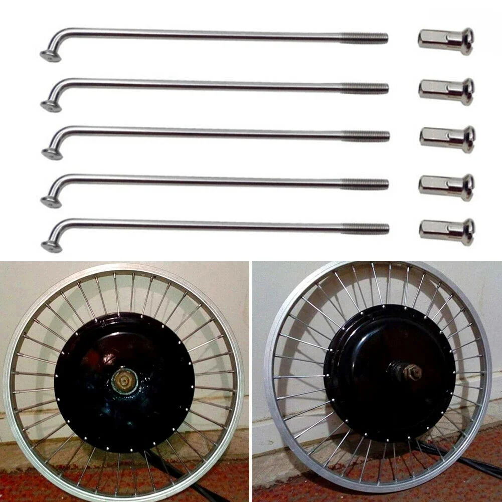 AliExpress MUQZI 36PCS Bicycle Spokes 2.5mm 12G 12K Electric Bike Wheel Tire Steel Spokes 80-305mm Load Wire Spokes Electric Bicycles Accessories