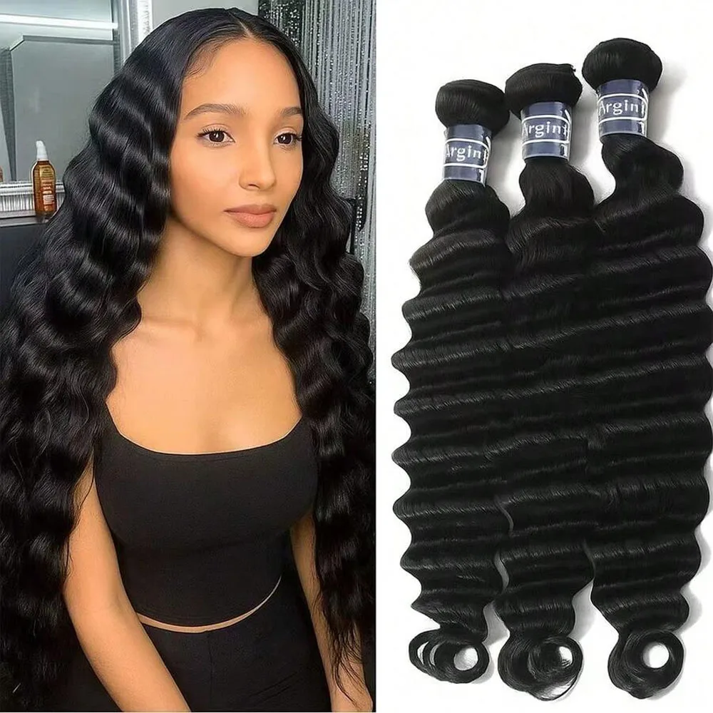 

12-42 Inchs Loose Wave Bundles Brazilian Human Hair Weave Bundles 1/3/4 Bundles Deal Top Quality Human Hair Extensions Wholeasle