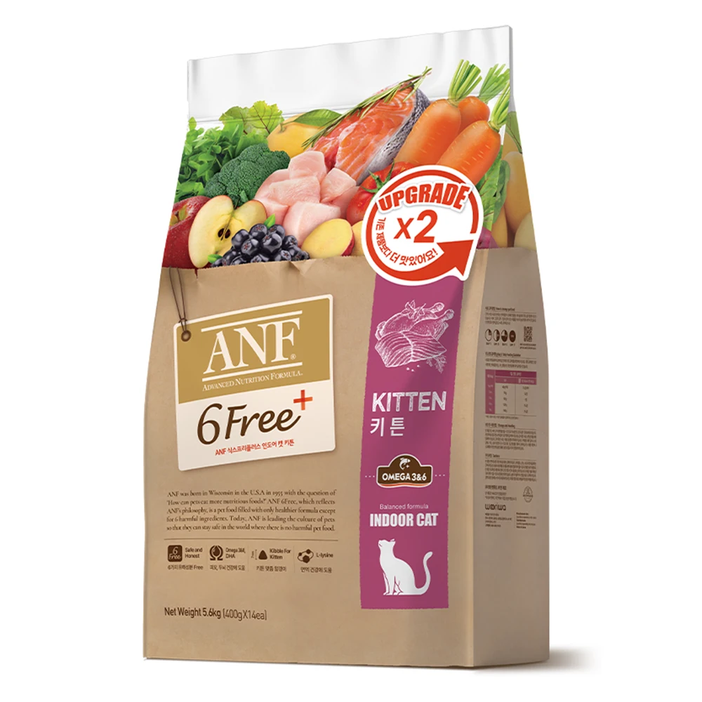 ANF Six Free Plus Cat Kitten 5.6kg Cat Food 6Free + / ANF 6Free Plus Cat Indoor Kitten 5.6kg