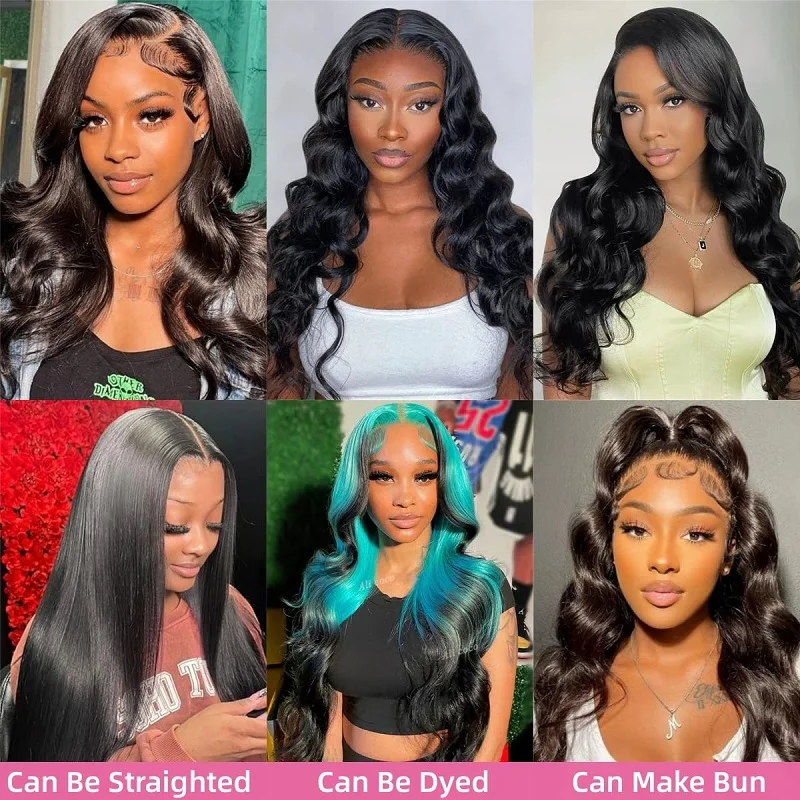 Alimice 13x4 Lace Frontal Human Hair Body Wave Ear to Ear Unprocessed Virgin Hair Lace Frontal Pre-Plucked with Baby Hair