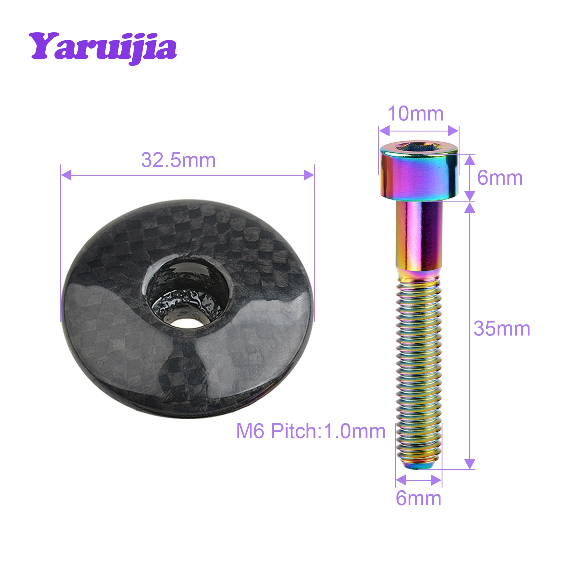 Yaruijia Titanium Bolt M6x35mm with 1 1/8