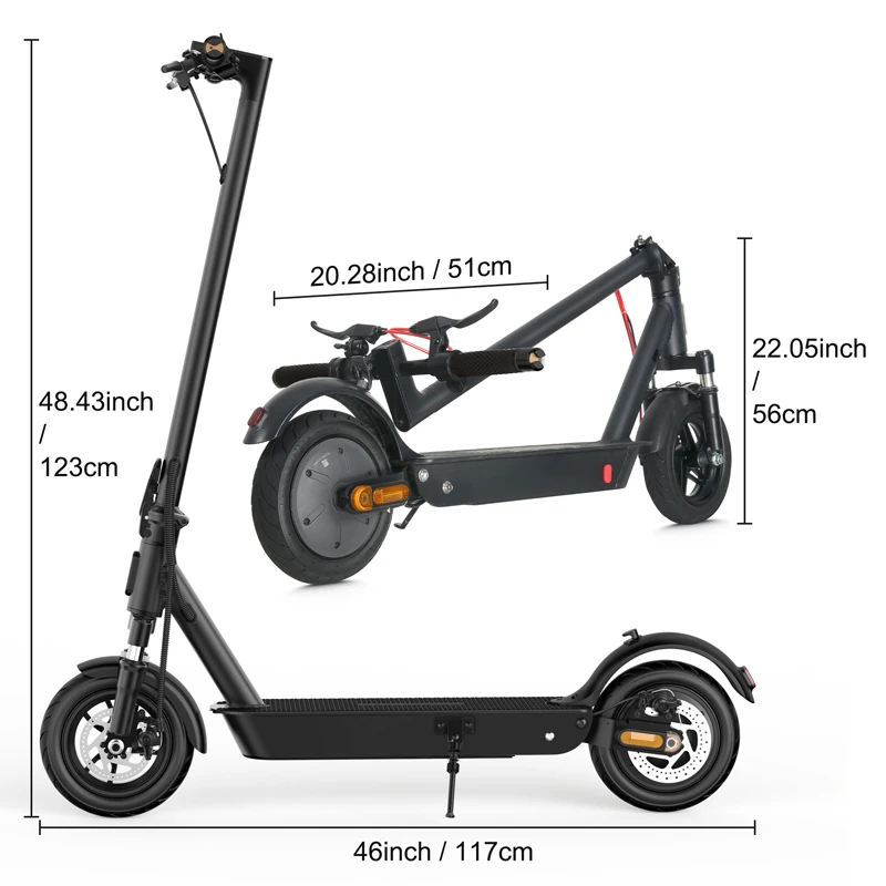 Patinete eléctrico plegable para adultos, 48 V, 800 W, 10,4 Ah, patinete eléctrico portátil para desplazamientos urbanos y actividades deportivas al aire libre.