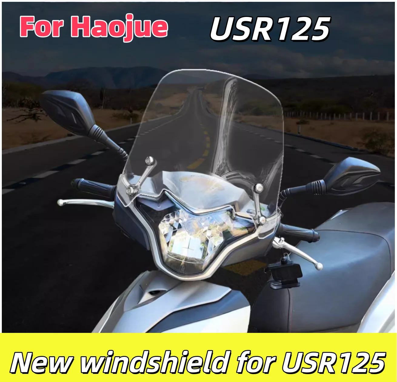 

Suitable for Haojue USR125 windshield special windshield front windshield transparent pedal motorcycle modificatio USR125n