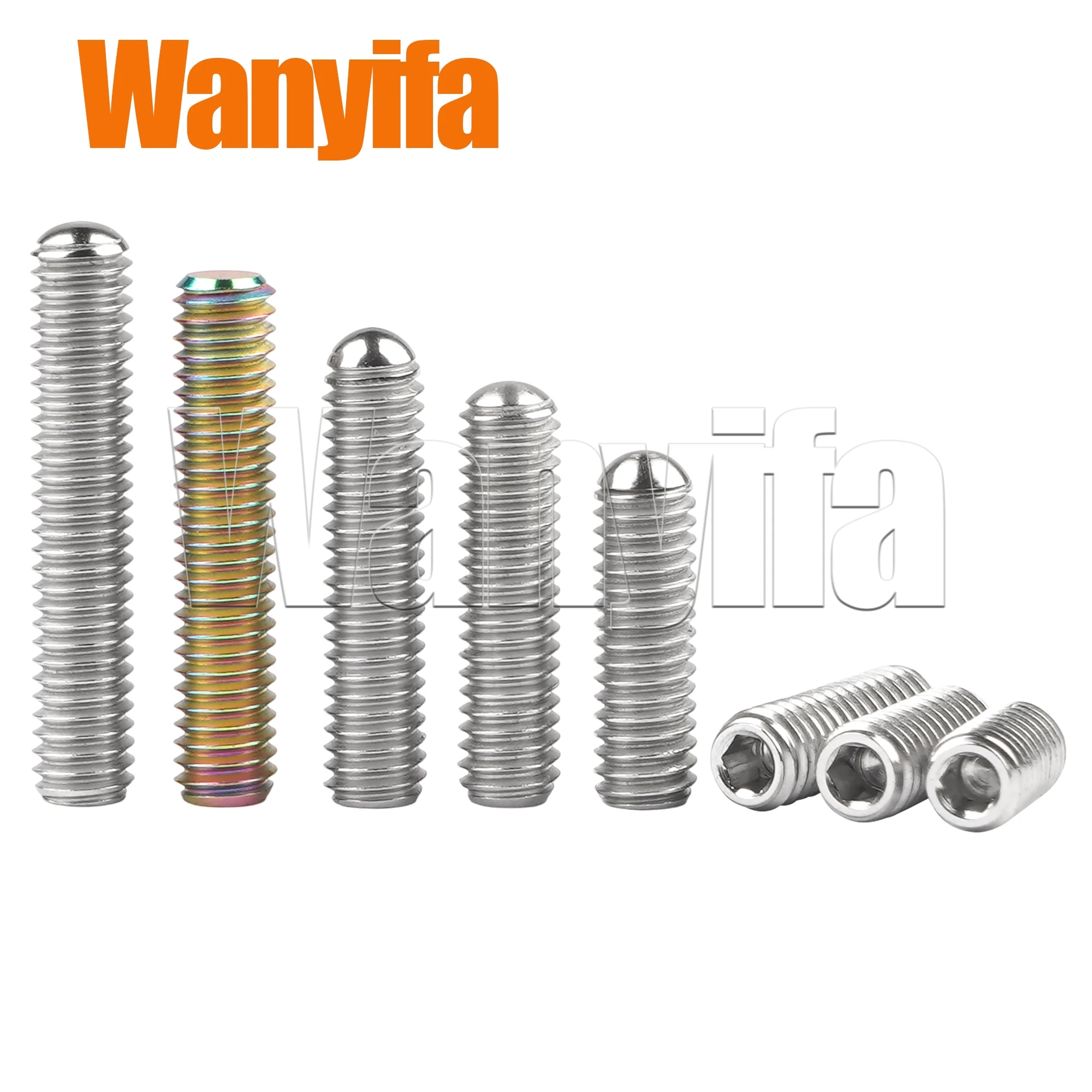 Wanyifa Invisible Bolt Set M4x8/10/12/13.5/16/18/20/22mm M7x20/25/30/35/40/45/50mm Titanium Alloy Headless Threaded Allen Screws