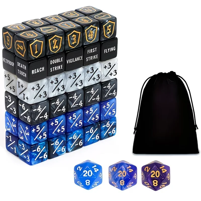Board Game Dungeons And Dragons - 63-teiliges Zählwürfel-Set D6, geeignet für Brettspiele,