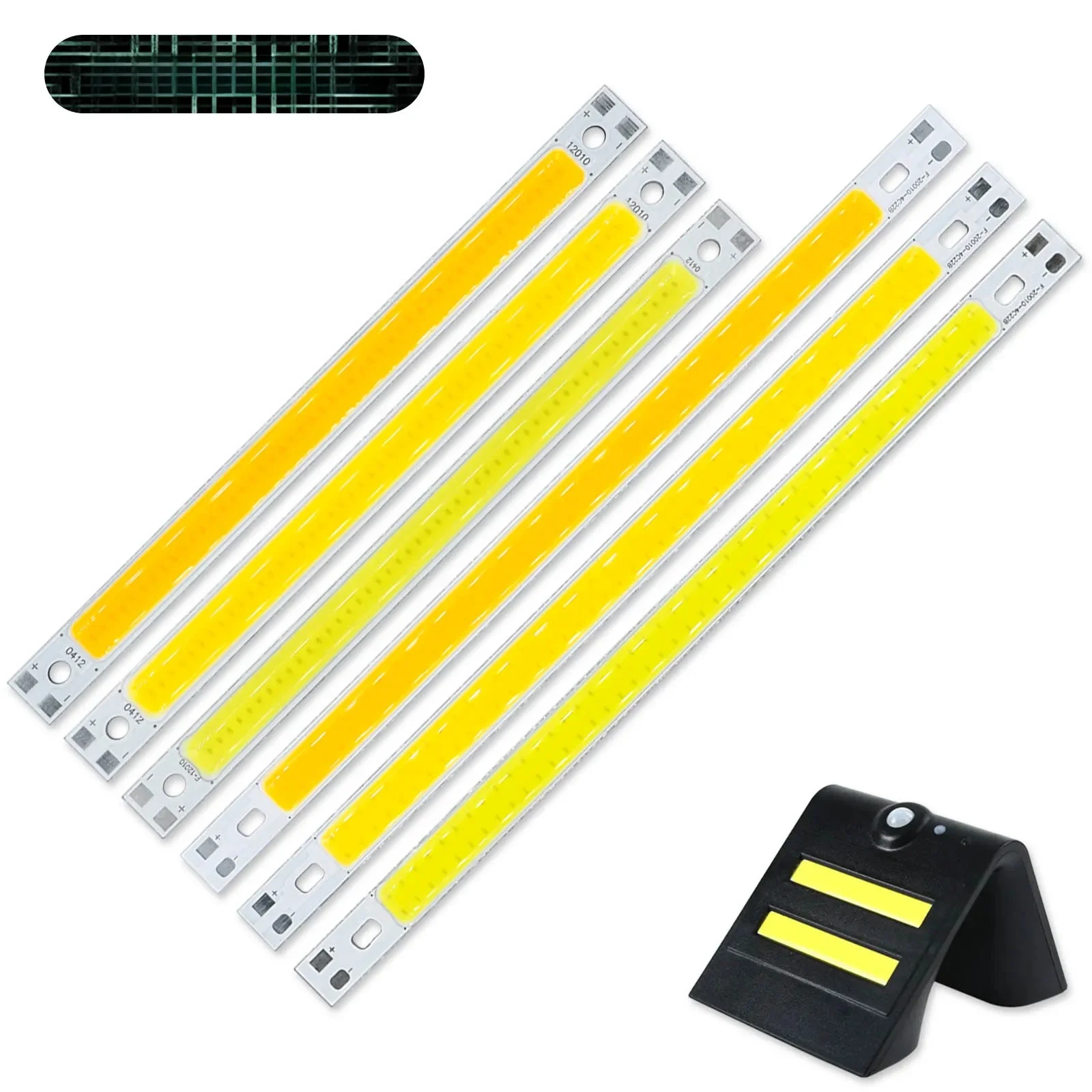 Source de lumière LED COB 6W 12W 120x10mm 200x10mm DC12-14V blanc froid naturel chaud 400mA 1000mA lumière bricolage LED bande puce Module ampoule