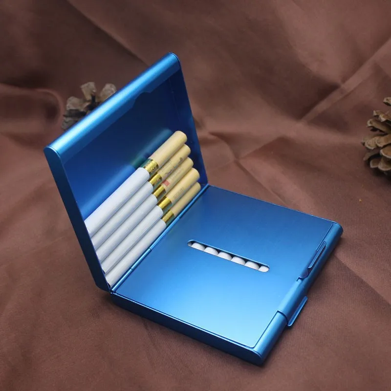 Metal Cigarette Case Portable Pocket Cigarette Storage Container Tobacco Holder Box Smoking Accessories Gift for Man