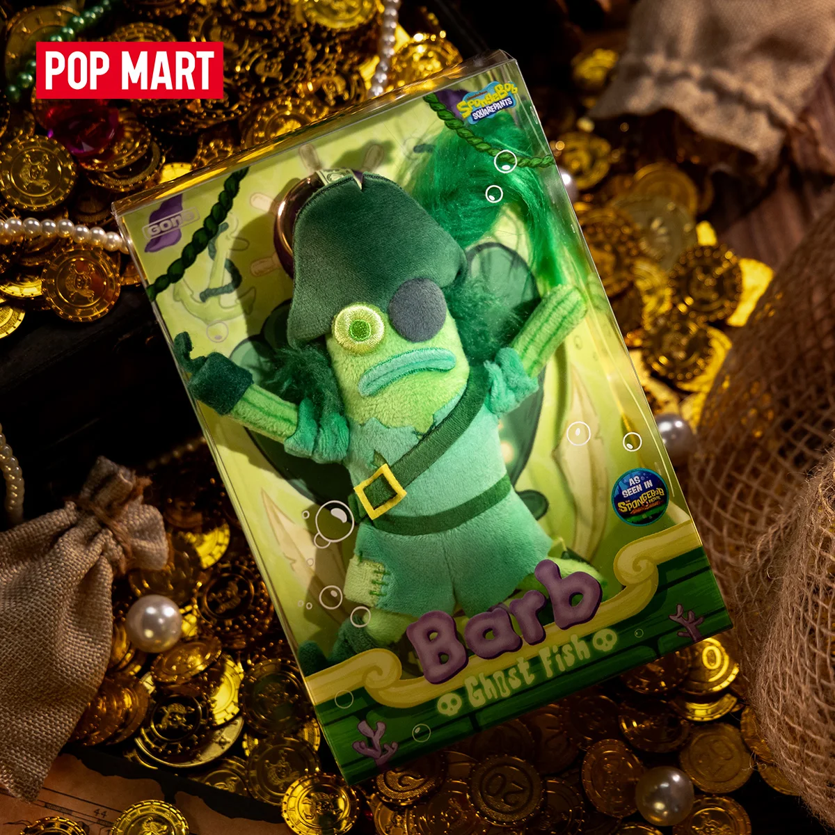【EU】POP MART Bikini Bottom Buddies – Plüsch-Anhänger aus der Ghost Fish-Serie