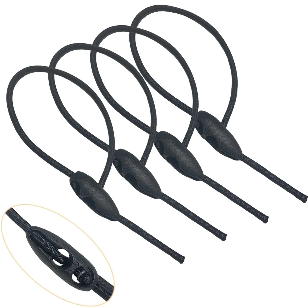 AliExpress NONE 4/10Pcs 56cm Latex Elastic Tie Rope Easy To Use Bungee Cords Black Tie Rope for Bicycle Motorcycle Luggage Car Tarpaulin Camping