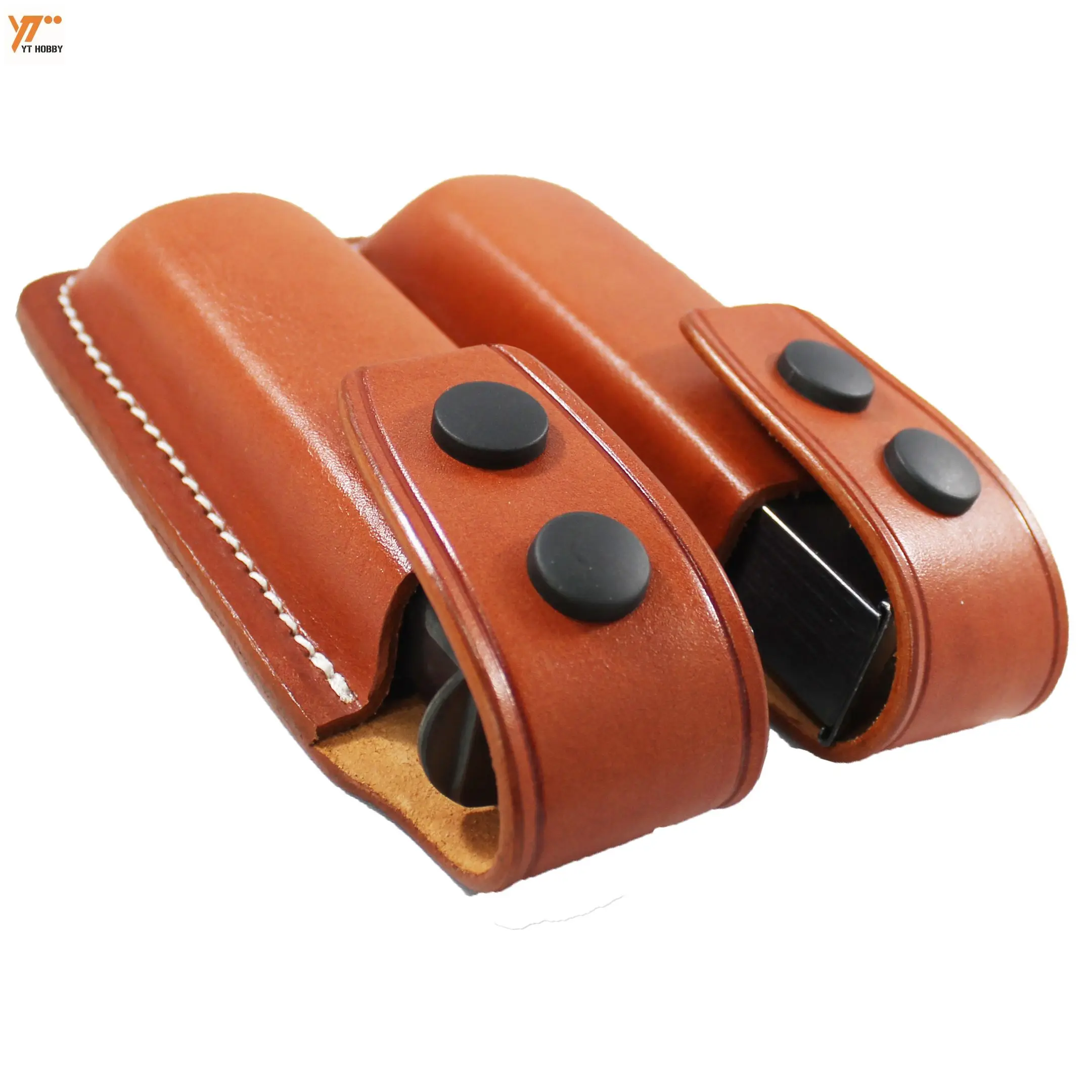 Real Leather Closed Type Double Mag Holster for Double Stack Mags, OWB Magazine Pouch For Taurus G2c, G2s, G3c