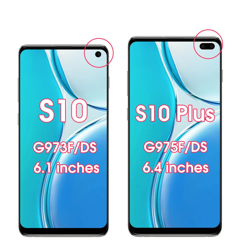 Pantalla TFT con Marco para Samsung S10 Plus / S10, Repuesto 3