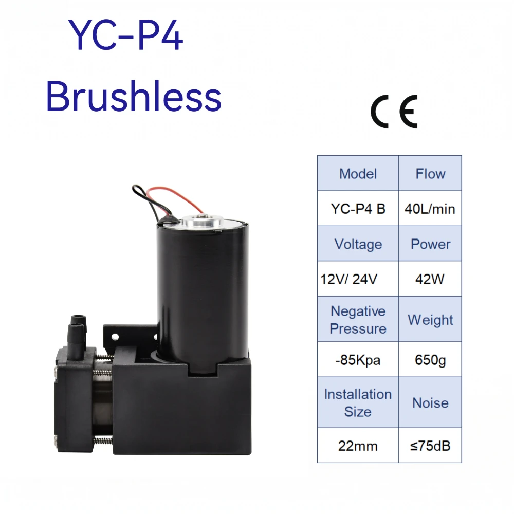 12V/24V 42W 40L/min DC Diaphragm Pump Micro Air Pump Mini HVAC for Vacuum