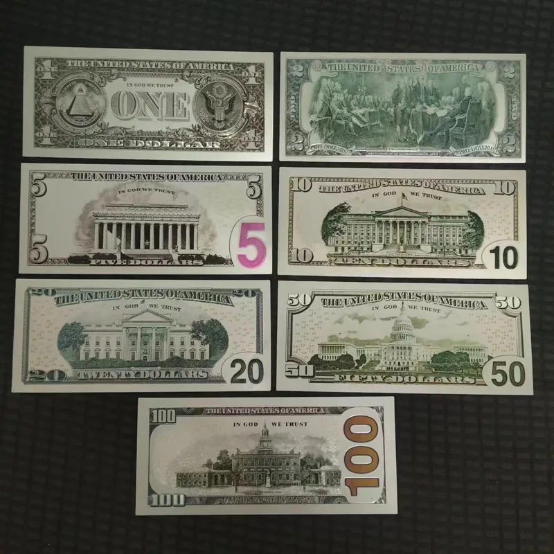 Newest Silver US Dollar Bills Gold Foil Banknotes Fake Paper Money Plastic Banknotes Crafts For Collection Home Decor