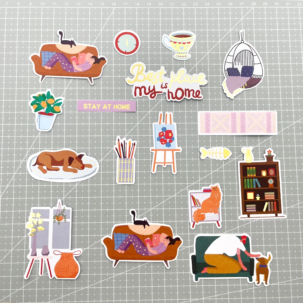 Creative Path 148 Stück Sweet Home Scrapbooking-Stanzformen, Relax Vacation Papier-Stanzformen, Ephemera für DIY-Kartenherstellung und Journaling – Detail 2