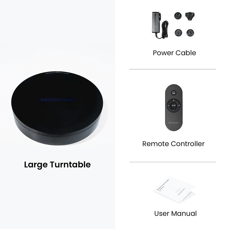 Revopoint large turntable 200KG load-bearing Bluetooth connection