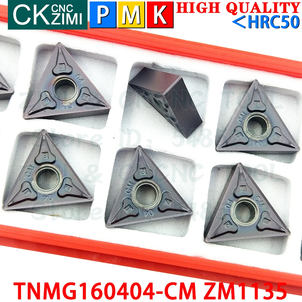 TNMG160404-CM ZM1135 TNMG 160404 CM ZM1135 Inserções de Metal Duro Ferramentas de Inserção de Torneamento Externo TNMG Torno mecânico de metal CNC Ferramentas de corte para torneamento