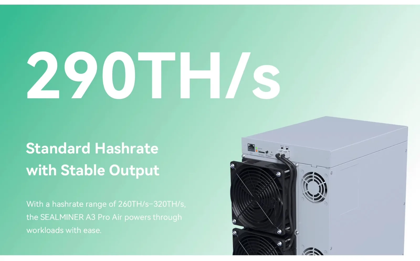 Hot Sale Bitdeer SEALMINER A3 Pro Air 290TH/s Advanced Air Cooling Bitcoin Miner Crypto Mining Machine USA Stock