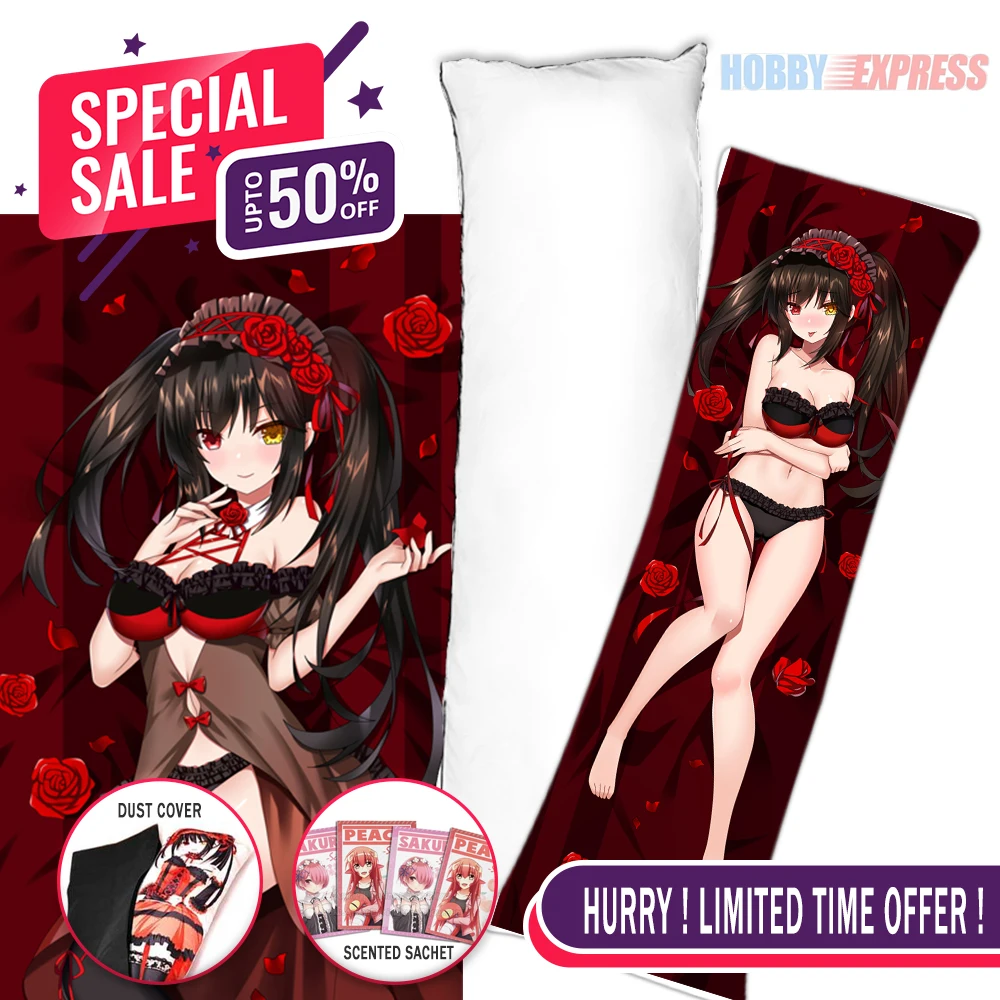 

Hobby Express Anime Dakimakura Japanese Otaku Waifu Hugging Body Pillow Cover Case Kurumi Tokisaki Date A Live 23390