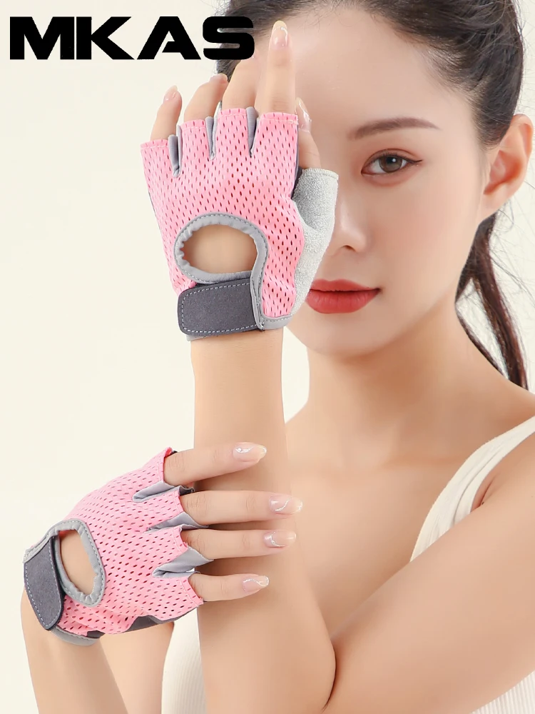 WeightLifting Gym Gloves Fitness Half Finger Anti-Slip Breathable Bicycle Motorcycle Cycling Gloves Shockproof MTB Road Bike