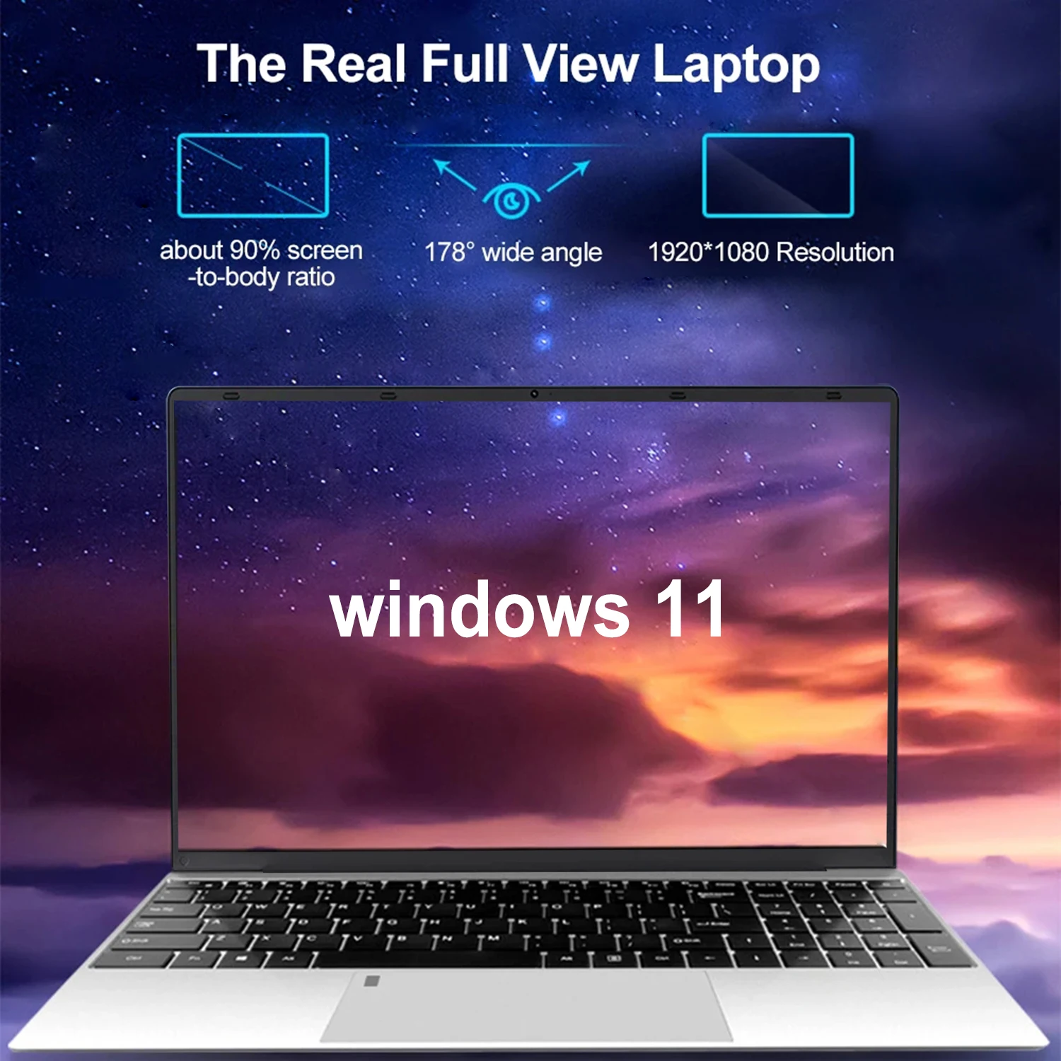 15.6\' Office Study Laptop Computer Windows 11 32GB DDR4 1TB SSD N95 Unlock Notebook PC Computer FHD Display